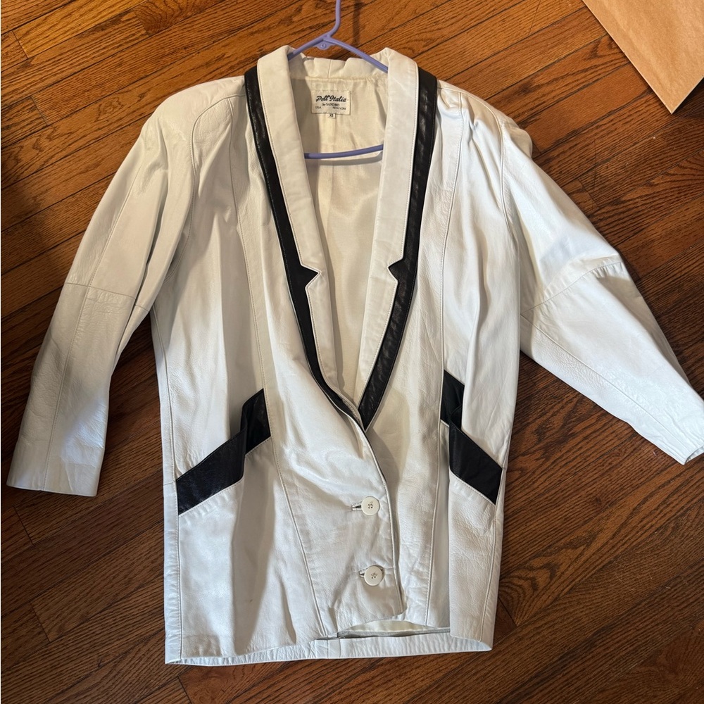 Sandro White and Black Blazer